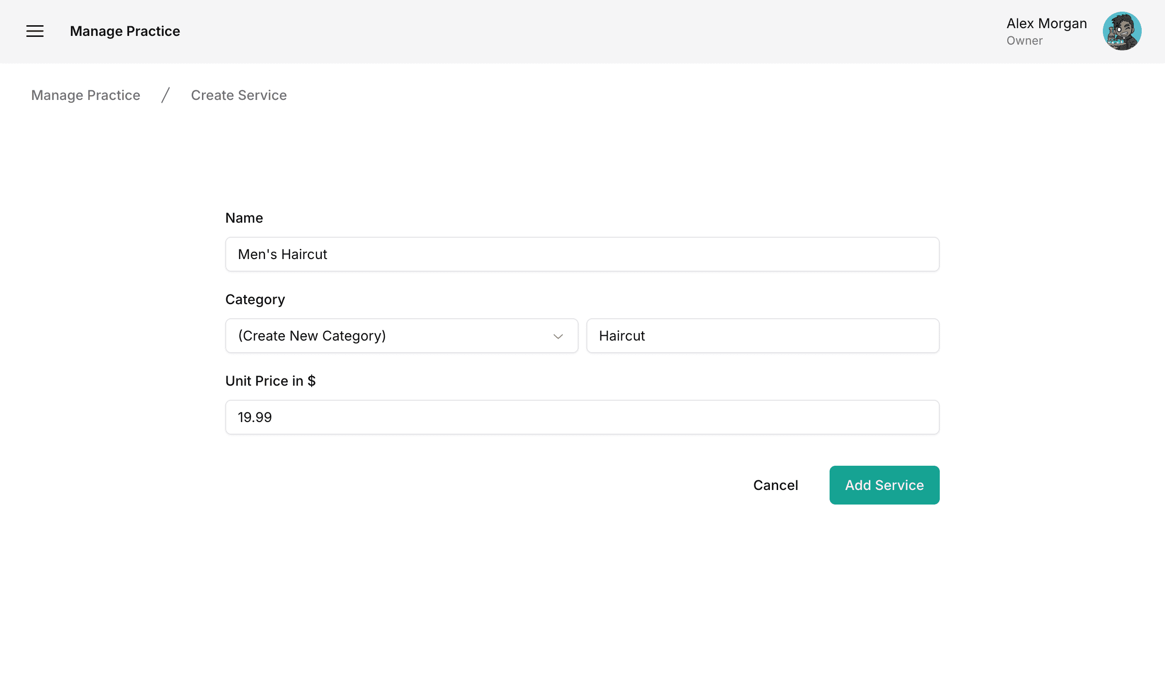 new service screenshot
